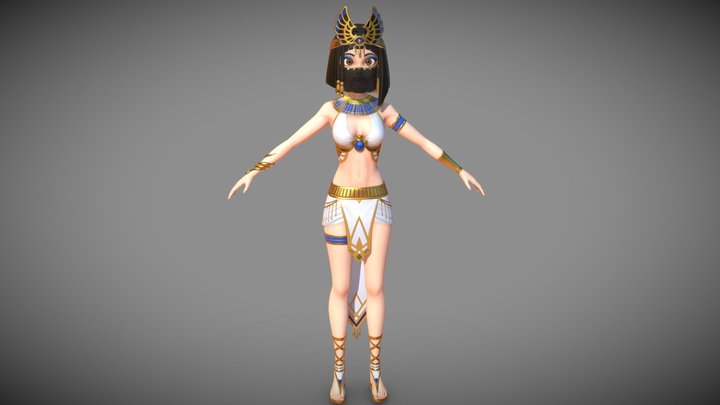 HQ Egyptian Queen (well-proportioned figure) 3D Model