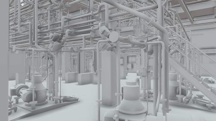 Scan 2 BIM - MEP Revit model 3D Model
