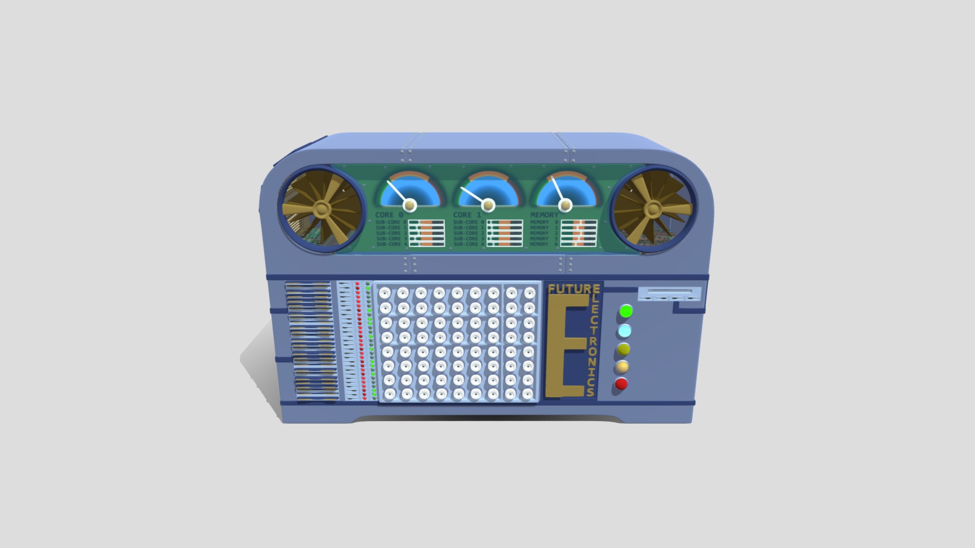 3D model OldComp - This is a 3D model of the OldComp. The 3D model is about graphical user interface.
