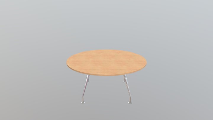 Spire Circular 1600mm Chrome Beech 3D Model