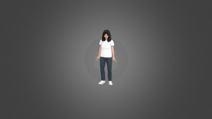 Asian women 3D Model