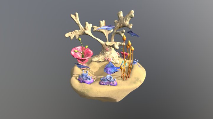 Final sci-fi diorama 3D Model