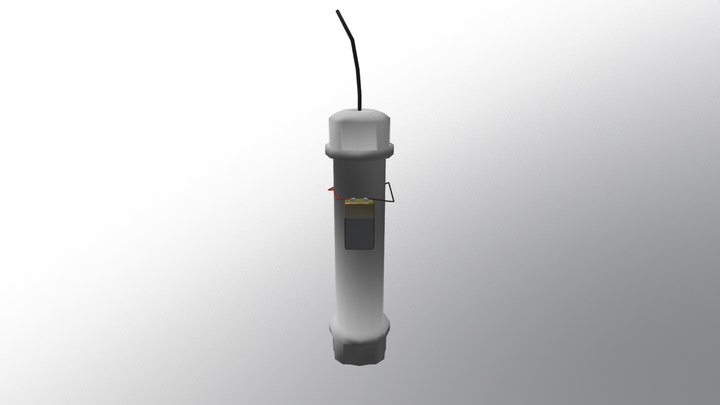 Low-Poly Pipe Bomb 3D Model