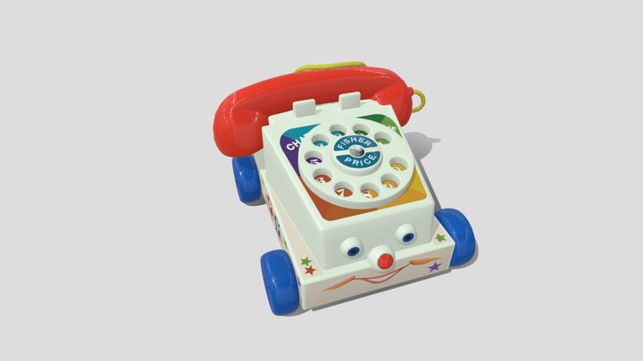 Fisher Price Chatter Phone 1980s 3D Model