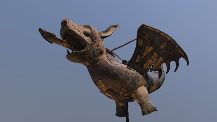 The belfry dragon of Ghent, Belgium 3D Model