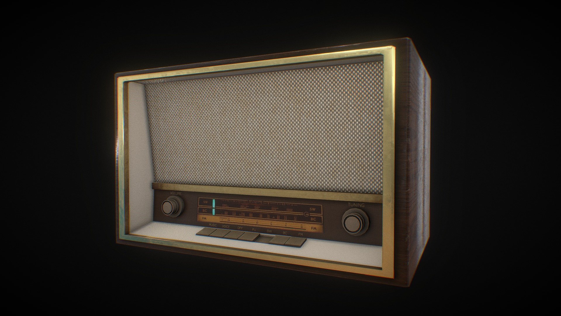 Old Radio (Based off of the Grundig 2140) - Download Free 3D model by ...
