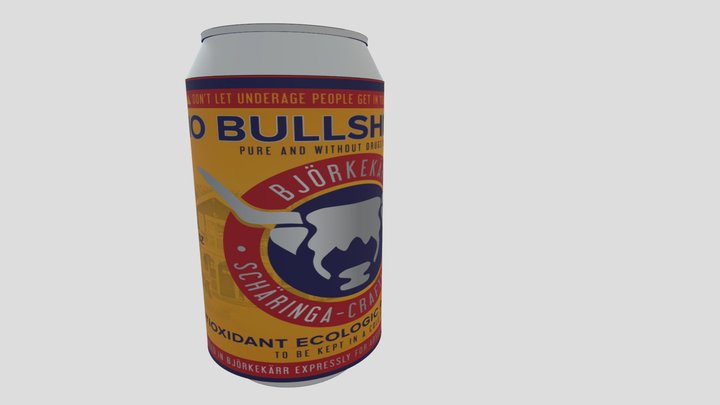 Beer Can Label idea-1 3D Model