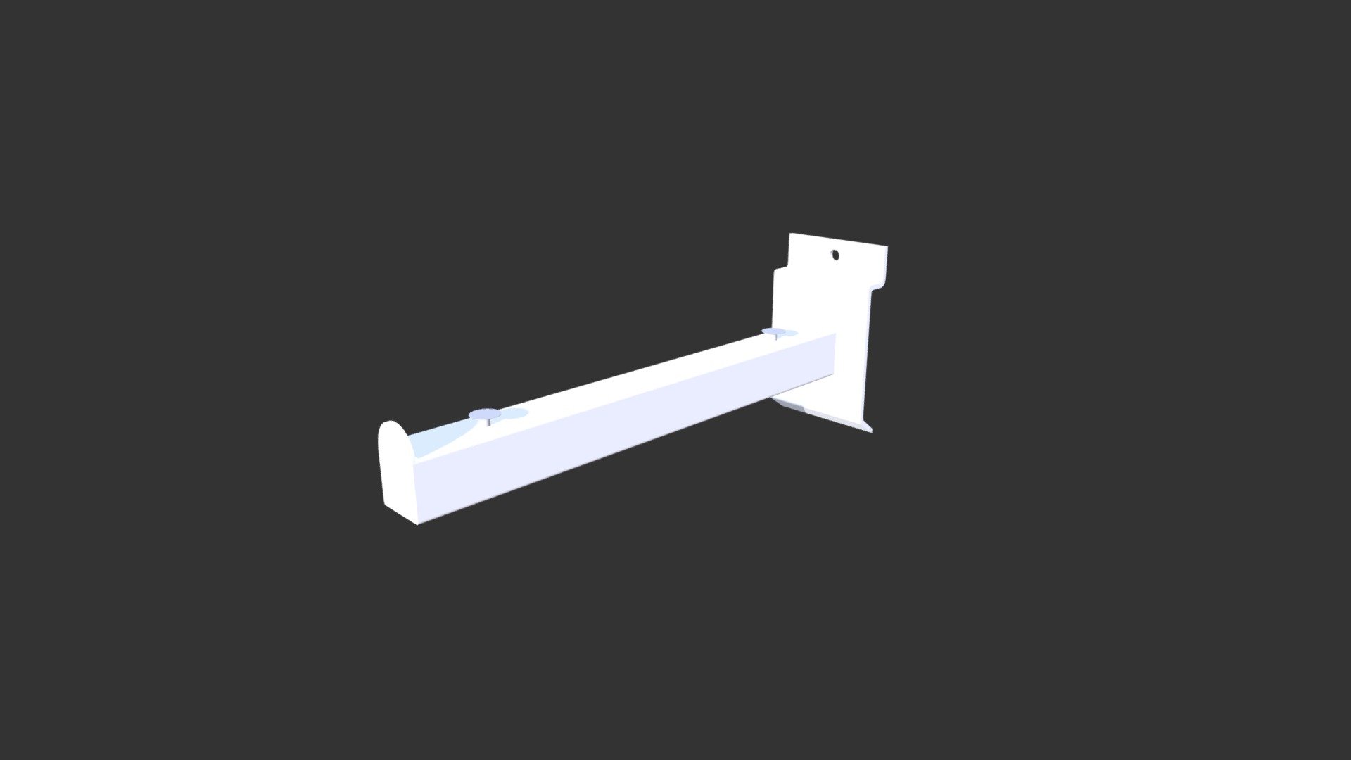 SLATWALL GLASS BRACKET 20cm