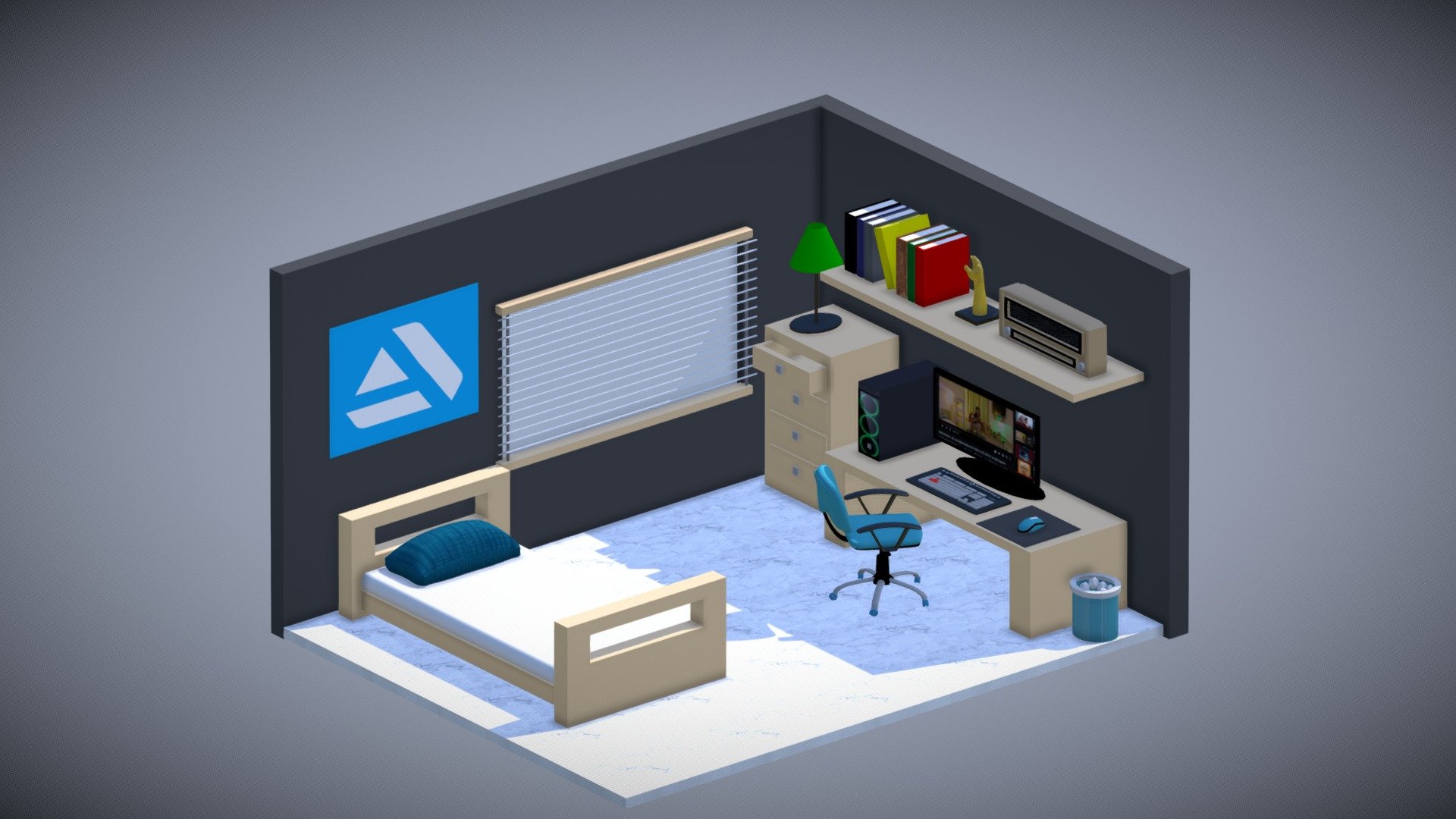 Isometric Room - 3d Model By Cabral Lindo (@eazytutoriais25) [4d7c2dc 