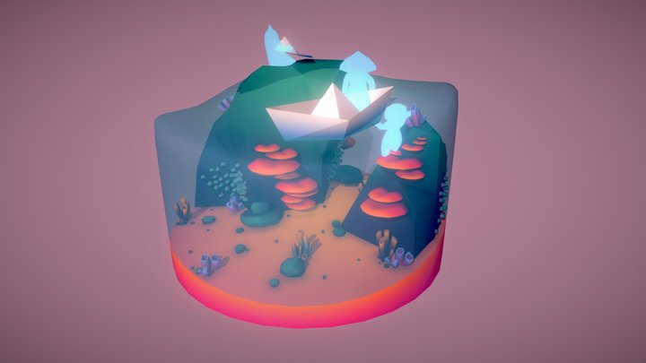 Ghosts Playing at Sea 3D Model