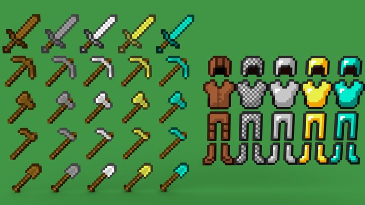 Minecraft Assets Voxel 3D Model