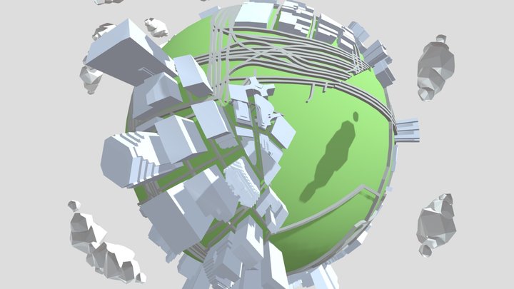 City-earth – Modello 3D gratuito STL