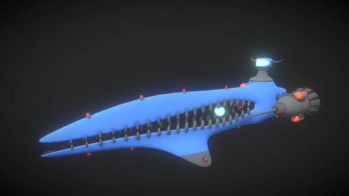 Spaceship  R.C. - B.W. 3D Model