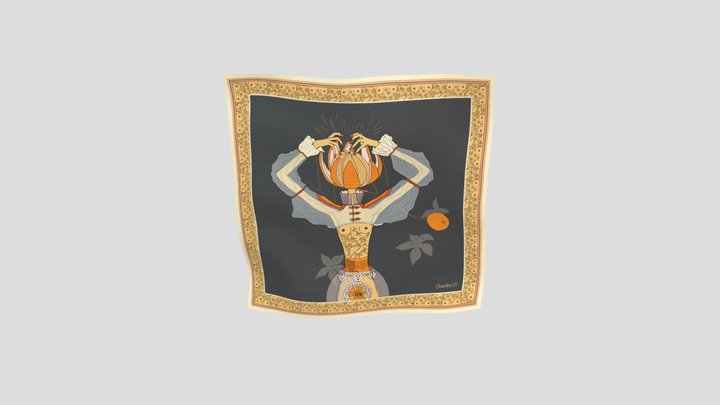 Scarf_orange 3D Model