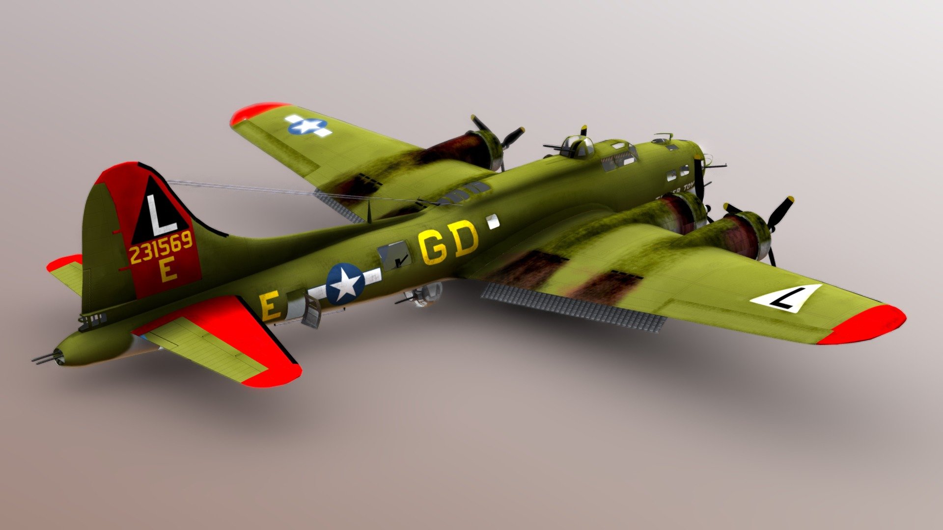 Boeing B-17 Flying Fortress - 3D Model By Ryan Ridgely (@ridgely ...