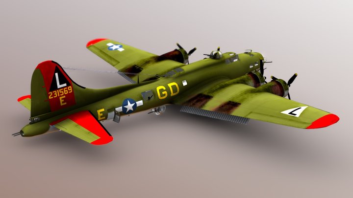 Boeing B-17 Flying Fortress 3D Model