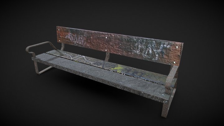 park bench european playground 3D Model