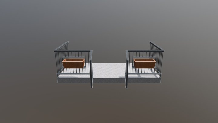 logan railing 1 3D Model