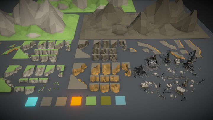Simple Fantasy - Environment Tiles 3D Model