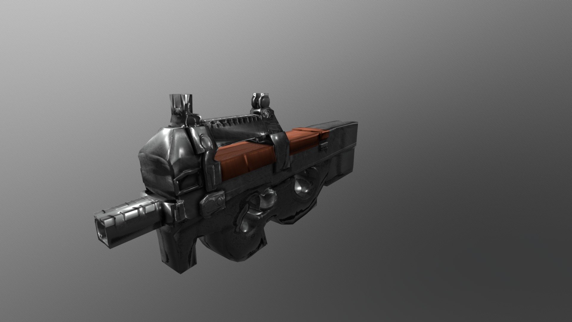 P90 low poly model