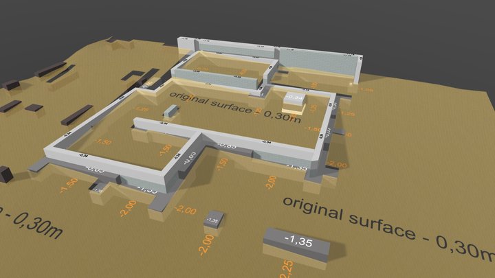D-house_foundation geometry_2 3D Model
