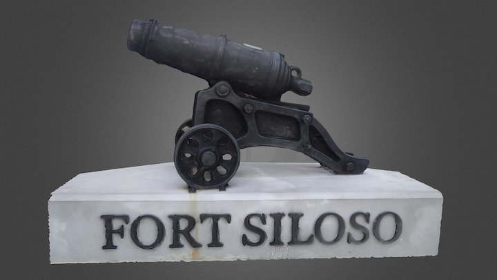 Cannon at Fort Siloso 3D Model