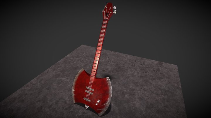 Marceline's Bass Guitar 3D Model