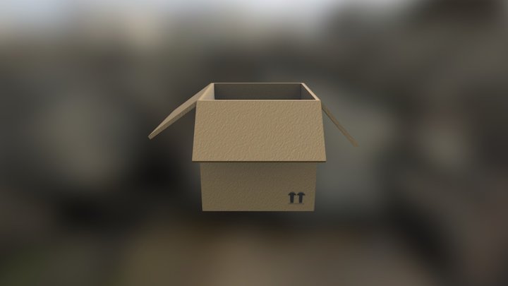 Empty Cardboard Box 3D Model