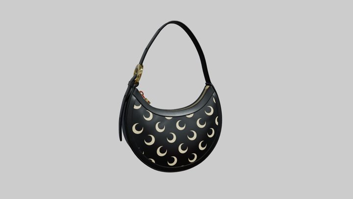 AOM Screen Print Leather Eclips Mini Bag 3D Model