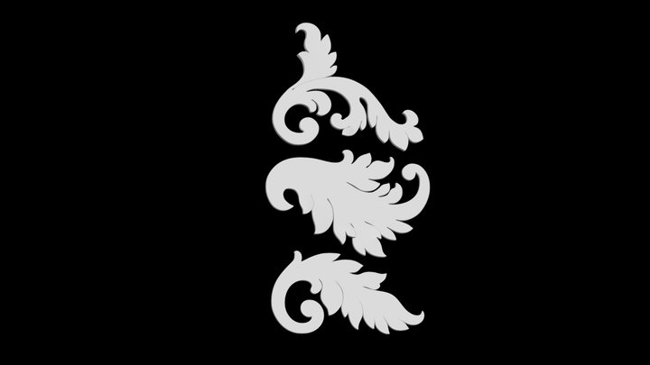3 Acanthus leaves 3D Model