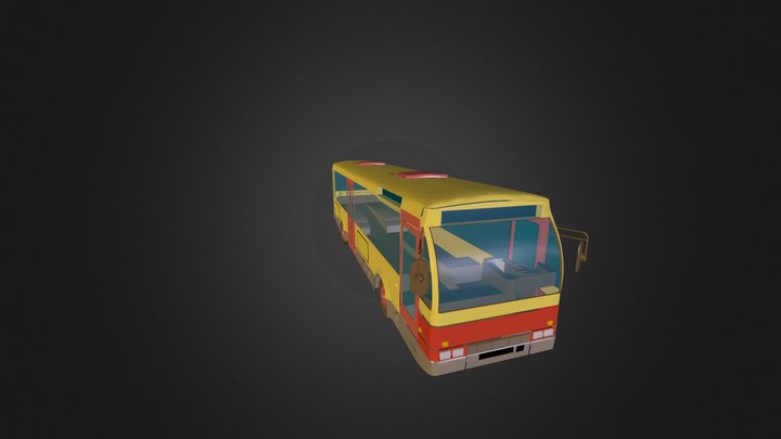 Yellow School Bus 3D Model