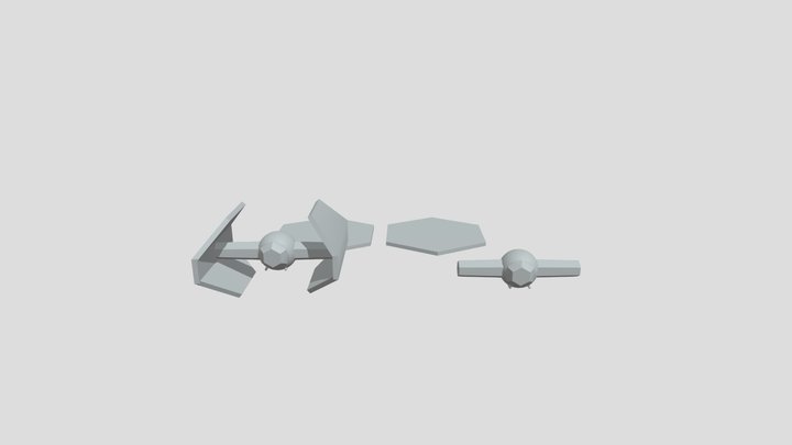 Tie Fighter V14 3D Model