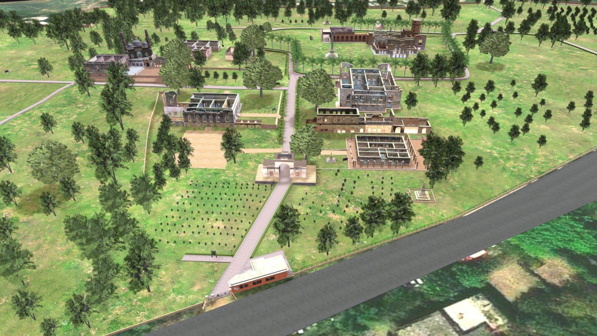 Lucknow Residency - 3D model by MMI (@sneh.) [4d91930] - Sketchfab