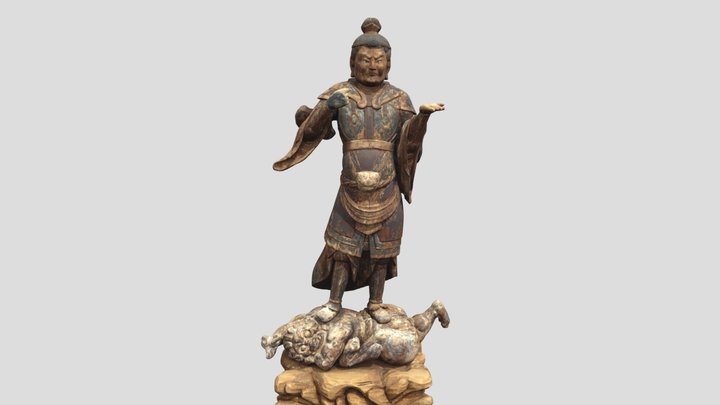 木造毘沙門天立像 3D Model