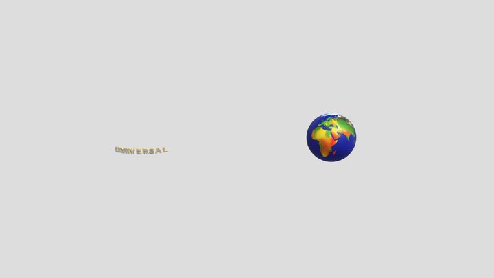 Universal (1997) but as 1990 logo 3D Model