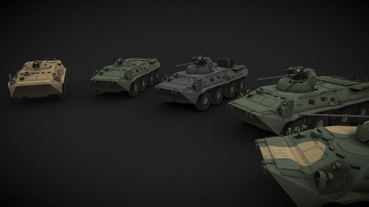 R.U. BTR-80 by Papa_Chad 3D Model