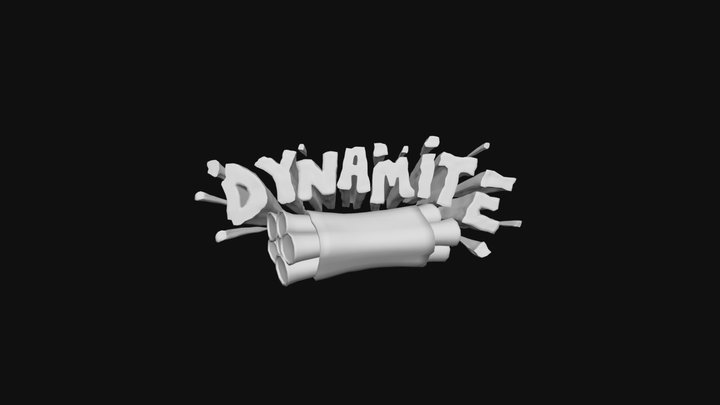Dynamite Bingo Lettering 3D Model