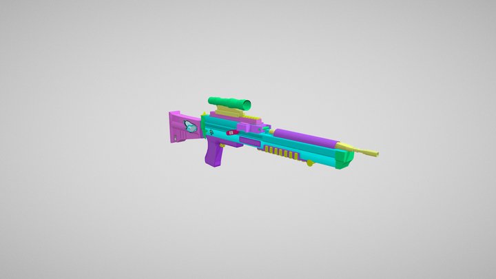 CUTE MACHINE GUN / METRALHADORA 3D Model