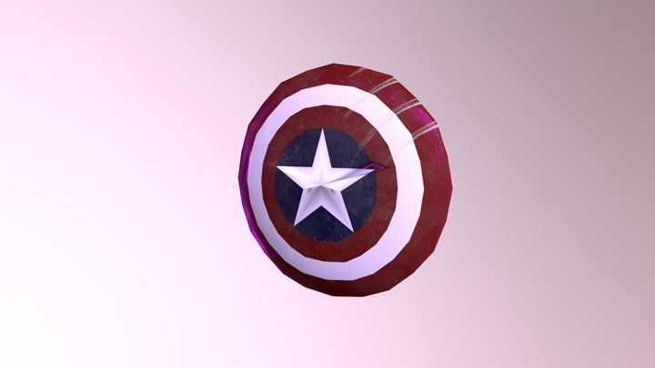 Captain America Shield 3D Model