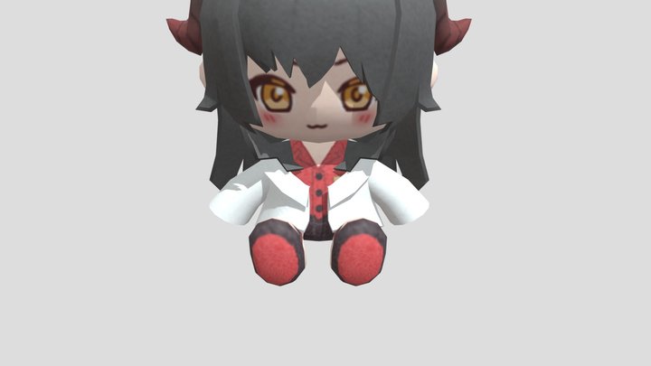 Low Poly Kasumi Kinugawa Chocopuni 3D Model
