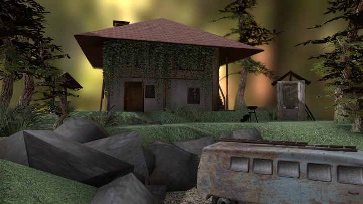 DAE Diorama - Forest Loner 3D Model