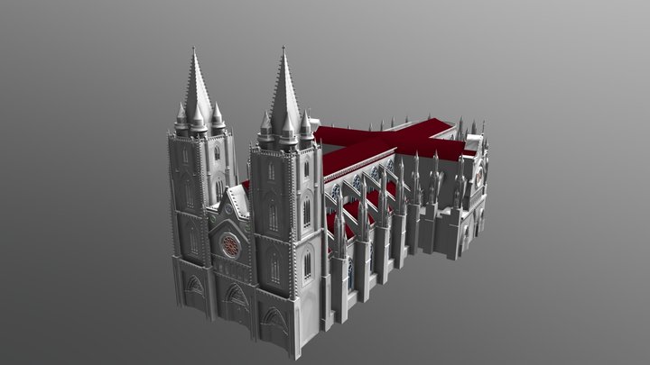 Gothic Cathedral 3D Model