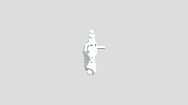 Articulated Upper Body Action Figure 3D Model