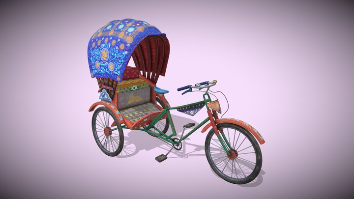 Bangladesh Rickshaw 3D Model