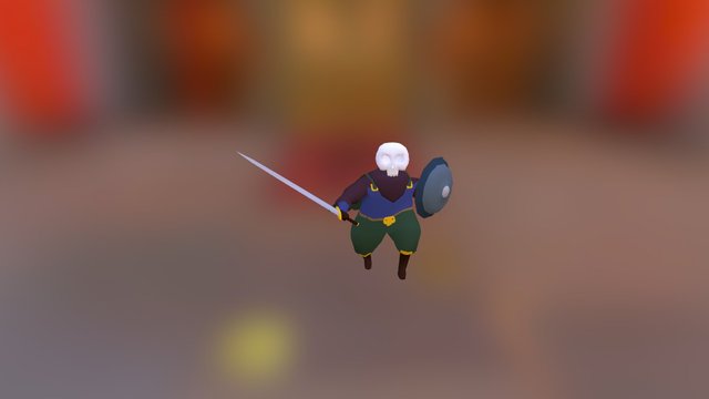 Skeleton Warrior 3D Model