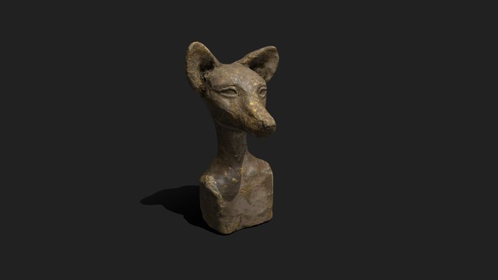 Fox sculpture 3D Model