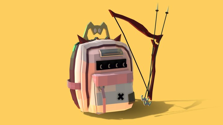 Pastel Bag equipment. 3D Model