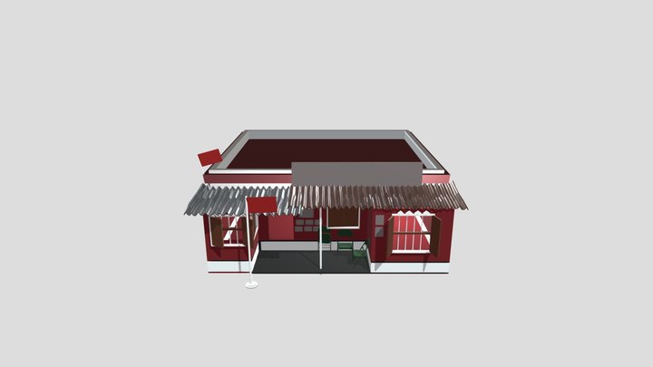 Old Medieval Party  House 3D Model