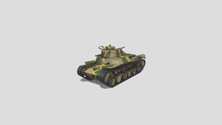 WW2 Japanese Armed Forces Chi-Ha 3D Model