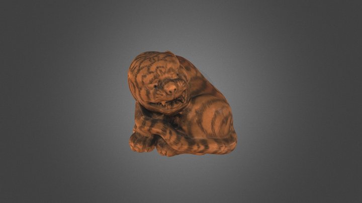 Netsuke in shape of tiger - J 0084 3D Model